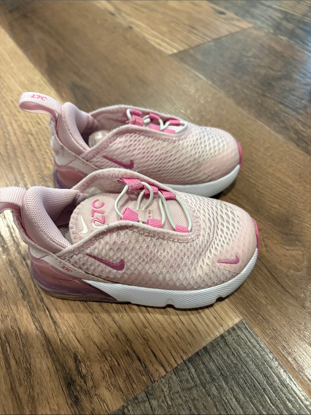 Nike Kids Pink Mesh Air-cushion Sneakers
